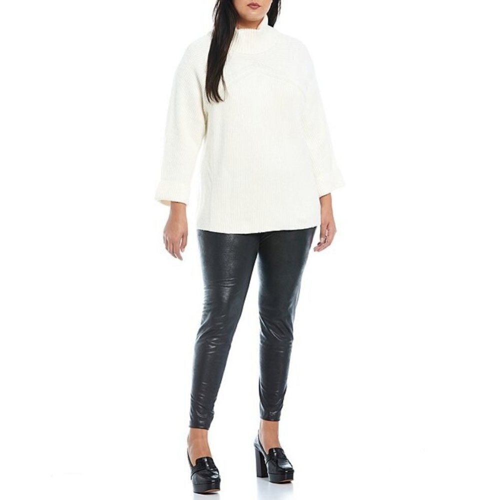 Vince Camuto Ponte Coated Leggings in Black Sz. 3X NWT